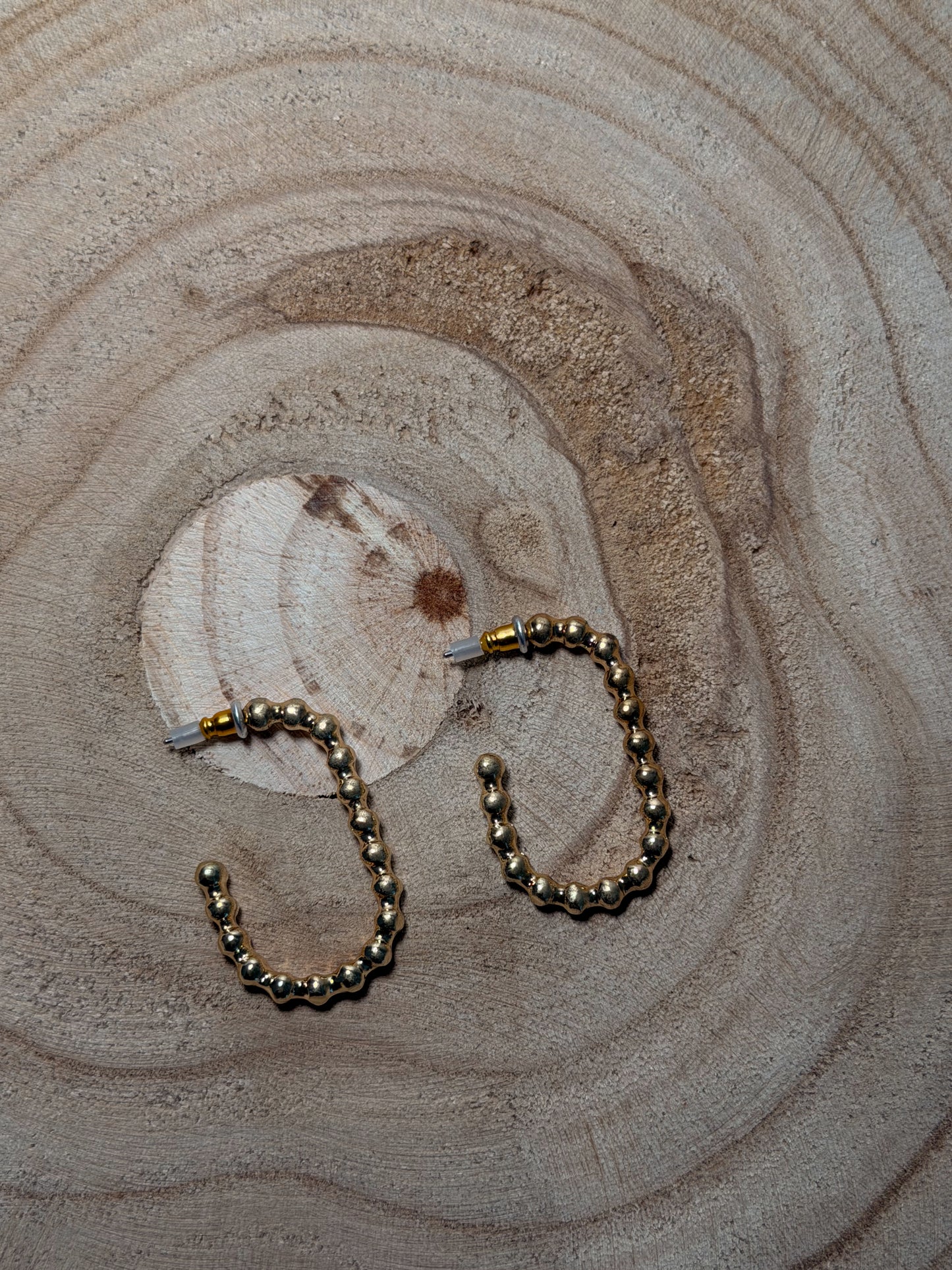 Beaded hoop earrings